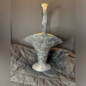 Antique Silverplate Wedding Basket